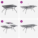  Produživi Mrežasti Stol za Jelo Antracit 212 x 90 x 76 cm Čelik | shoptok.hr