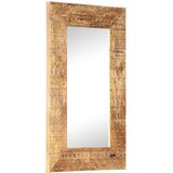 vidaXL Ročno izrezljano ogledalo 80x50x11 cm trden mangov les Cene