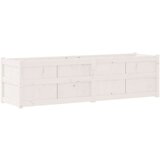  Vrtno cvetlično korito belo 180x50x50 cm trdna borovina | Shoptok.si