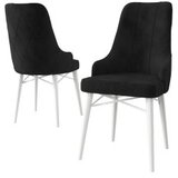 Hanah home set 4 stolice neta black white Cene