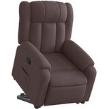  Naslonjač na podizanje tamnosmeđi od tkanine | shoptok.hr