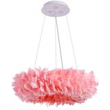 Brilagi LED luster na sajli FEATHER 3xE27/40W/230V + 3xLED/3W prečnika 50 cm ružičasta | Eponuda.com
