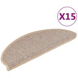  Samoljepljivi otirači za stepenice 15 kom 65x21x4 cm svjetlobež | shoptok.hr