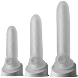 PerfectFIT Fat Boy Micro Ribbed - ovitek za penis (19 cm) - mlečno bela | Shoptok.si
