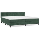  Box spring postelja z vzmetnico temno zelena 200x200 cm žamet, (20902307) | Shoptok.si