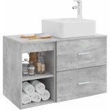  Set namještaja za kupaonicu 2 pcs Betonska siva | Eponuda.com