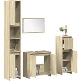  4-dijelni set kupaonskog namještaja boja hrasta sonome drveni | shoptok.hr