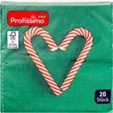 Profissimo Troslojne salvete, motiv: srce šećerni štapić, 25x25cm 20 kom | ePonuda.com