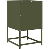 vidaXL Nočna omarica olivno zelena 36x39x60,5 cm Hladno valjano jeklo | Shoptok.si