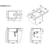 Alveus sudopera Intermezzo 130 g11 - bela 780 x 480 x 200 mm Cene