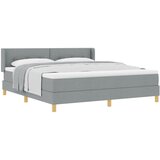 vidaXL krevet s podnicom s madracem svijetlosive boje 180x200 cm tkanina, uzglavlje s gumbima svijetlosive boje 180 cm tkanina | shoptok.hr