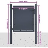  Vrtna vrata Čelik 100x100 cm Antracit | shoptok.hr