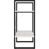 vidaXL Knjižna omara 2-nadstropna bela 60x30x70 cm trdna borovina | Shoptok.si