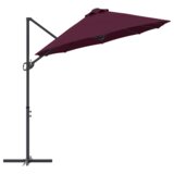  Senčnik Bordeaux rdeča 372 x 198 x 243 cm Poliester in aluminij, (5000187748) | Shoptok.si