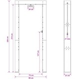 Vanjski tuš 226 cm Čvrsto drvo douglas i nehrđajući čelik | shoptok.hr