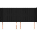  Uzglavlje s ušima crno 163x16x118/128 cm od tkanine | shoptok.hr