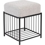 White Label Svetlo siv tabure Milou – | Shoptok.si