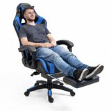  Gaming stolica sa osloncem za noge LE TOY - plava | Shoptok.si