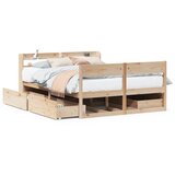 Maison Chic Posteljni okvir - Dvoposteljna postelja - Zakonska postelja brez vzmetnice 120x190 cm trdna borovina-J10470, (21770505) | Shoptok.si