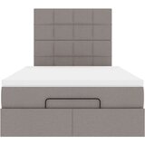 vidaXL Otomanski posteljni okvir z vzmetnico taupe 120x190 cm blago, (21608178) | Shoptok.si