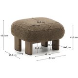 Kave Home Rjav tabure iz tkanine bouclé Nema – | Shoptok.si