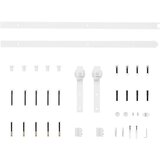  Klizna vrata Prirodna i bijela 80 x 210 cm Čvrsta borovina | shoptok.hr