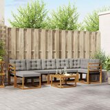  Set vanjskih sofa 8 kom. Prirodna i svijetlo siva | shoptok.hr