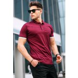 Madmext Polo T-shirt - Burgundy - Regular fit Cene