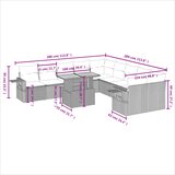 11-dijelni set vrtnih sofa od poliratana s jastucima bež | shoptok.hr