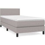  Kreveta s oprugama i madrac svjetlosivi 90x200cm tkanina | shoptok.hr