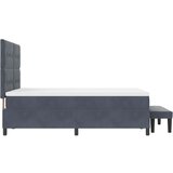  s opruga kutije Tamno siva 190 x 140 cm Baršun | shoptok.hr