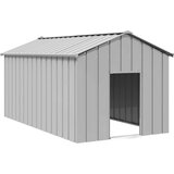 vidaXL Kućica za pse s krovom 114x202x101 cm pocinčani čelik | shoptok.hr