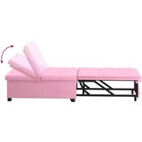  Krevet-sofa na razvlačenje Ružičasta 194 x 50 x 82 cm tkanina | shoptok.hr