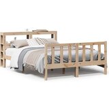 vidaXL Posteljni okvir brez vzmetnice 120x190 cm trdna borovina Cene
