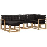 vidaXL Zunanja garnitura za sedenje z blazino 6 pcs Bela in črna, (5000282155) | Shoptok.si