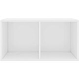 vidaXL Kutija za pohranu vinilnih ploča sjajna bijela 71x34x36 cm drvo | shoptok.hr