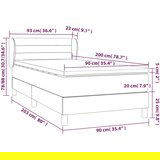  S oprugama i madracem tamnosivi 90x200 cm od tkanine | shoptok.hr
