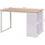 vidaXL pisaći stol 120 x 60 x 75 cm boja hrasta i bijela | shoptok.hr