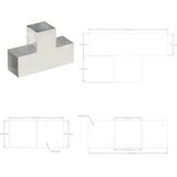  Spojnici za stupove u T-obliku 4 kom pocinčani metal 101x101 mm | shoptok.hr