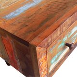  Klubska mizica z zaobljenimi robovi in 1 predalom predelan les, (20712857) | Shoptok.si