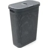 Koš za perilo Rattan Effect Slim Hampe, 50 l