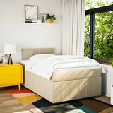  Krevet box spring s madracem krem 120 x 190 cm od tkanine | shoptok.hr