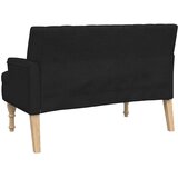  Klupa s jastucima crna 113 x 64,5 x 75,5 cm od tkanine | shoptok.hr