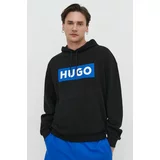 Hugo Blue Pulover moška, črna barva, s kapuco