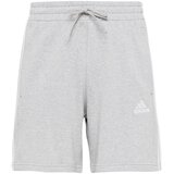 Adidas Sportske hlače 'Essentials French Terry 3-Stripes' siva melange / bijela Cijene