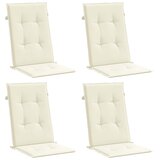  Jastuci za vrtne stolice 4 kom krem 120 x 50 x 2 cm od tkanine | shoptok.hr