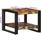 Višebojni stolić za kavu 50x50x38 cm puno drvo obrađeno | shoptok.hr
