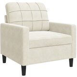 The Living Store Fotelj krem 60 cm žamet - Enosed, (21495129) | Shoptok.si