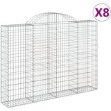  Lučne gabionske košare 8 kom 200x30x40/60 cm pocinčano željezo | shoptok.hr