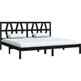  Za krevet od masivne borovine crni 200 x 200 cm | shoptok.hr